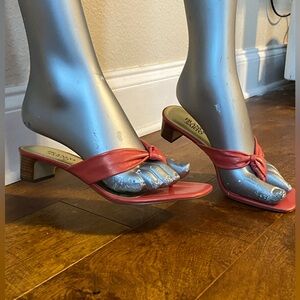 Women’s Franco Sarto Orange heeled sandals size 7 1/2